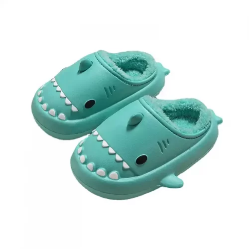 Blue-green Shark Slippers for Kid