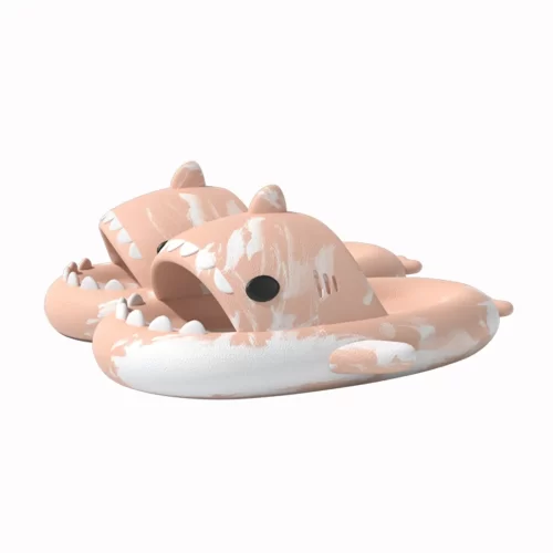 Pink Children Tie-dye Shark Slides