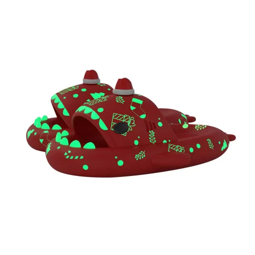 Red Christmas Red Green Shark Slides
