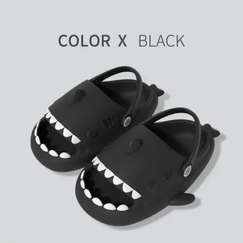 Shark Slides Clogs for Adults - Black